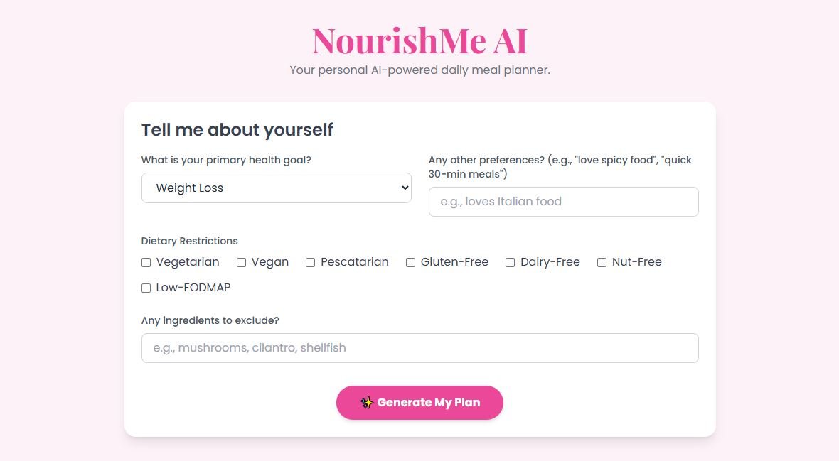 Introducing NourishMe AI: Your Private Nutritionist Is Now Introducing NourishMe AI: Your Private Nutritionist Is Now